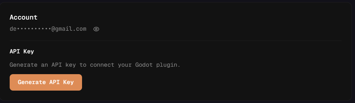 Generate API key